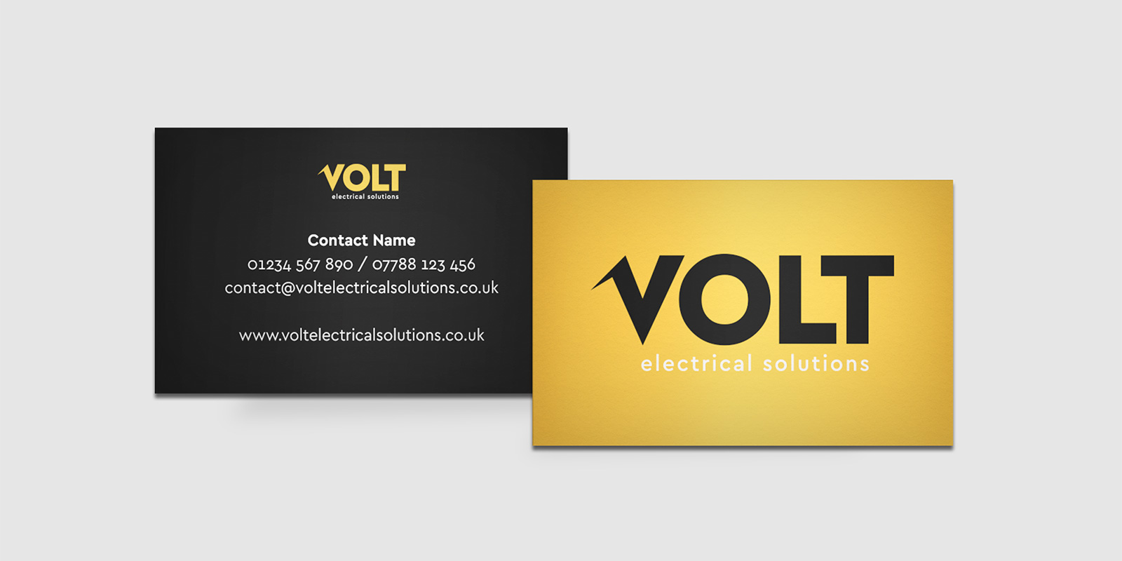 Volt Electrical Solutions Branded Business Cards